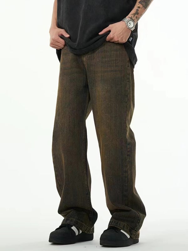 Fashion American Loose-fitting Wide-leg Trousers Men view 5