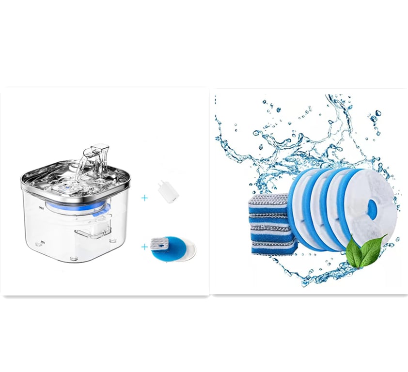 Pet Cat Dog Stainless Steel Automatic Circulation Water Dispenser Intelligent Fountain Pets Accessories view 4