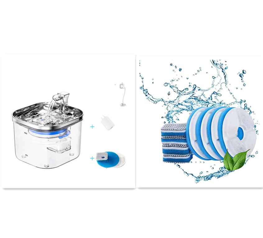 Pet Cat Dog Stainless Steel Automatic Circulation Water Dispenser Intelligent Fountain Pets Accessories view 7