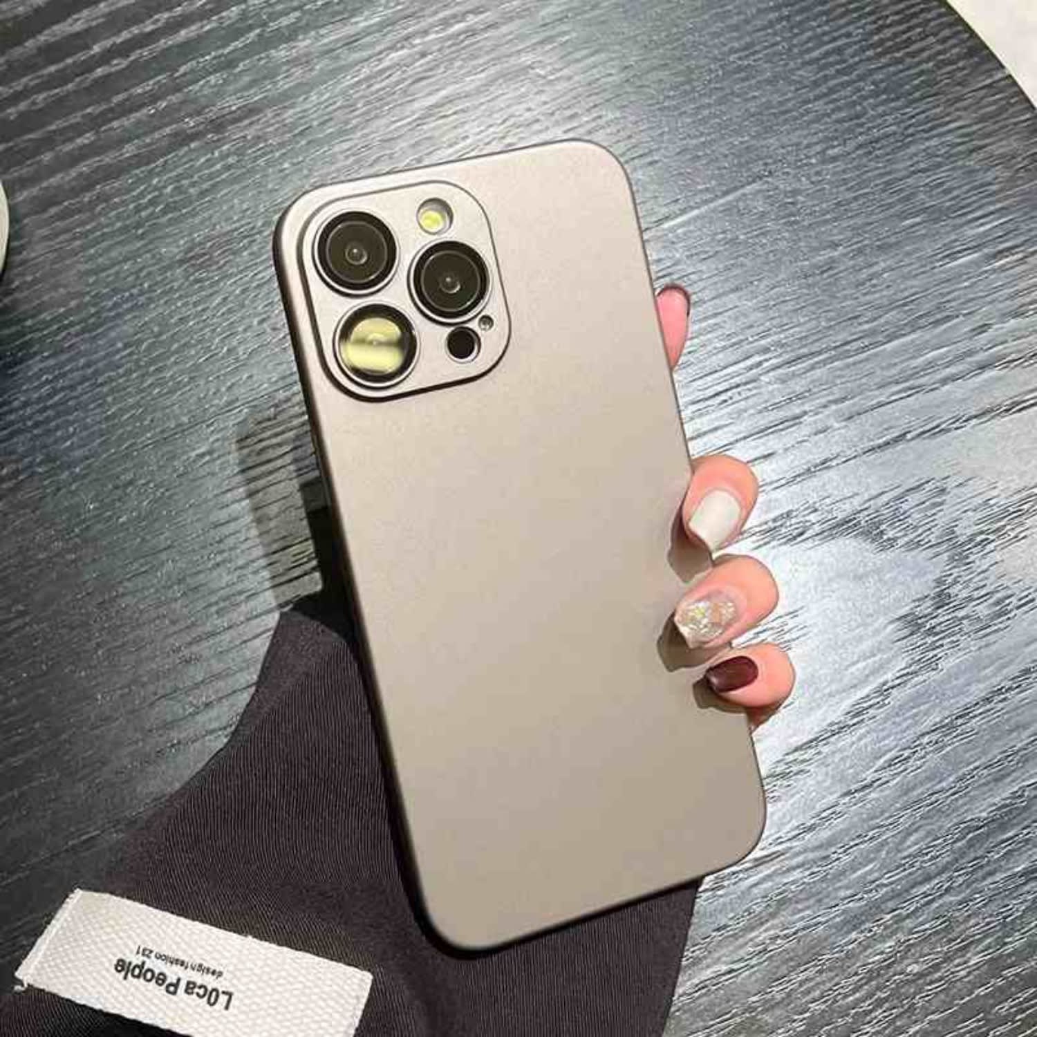 Simple Solid Color Anti Fall Cover Ultra-thin Frosted view 5
