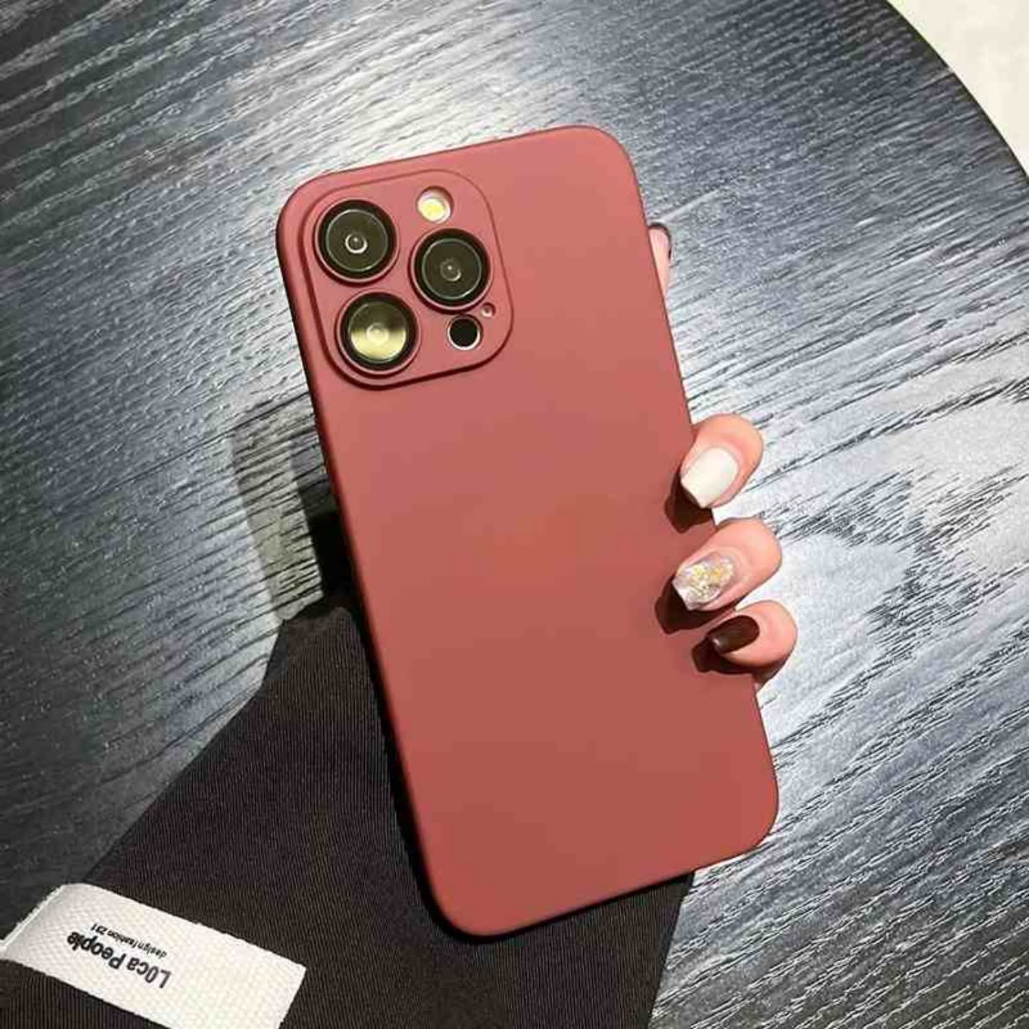 Simple Solid Color Anti Fall Cover Ultra-thin Frosted view 4