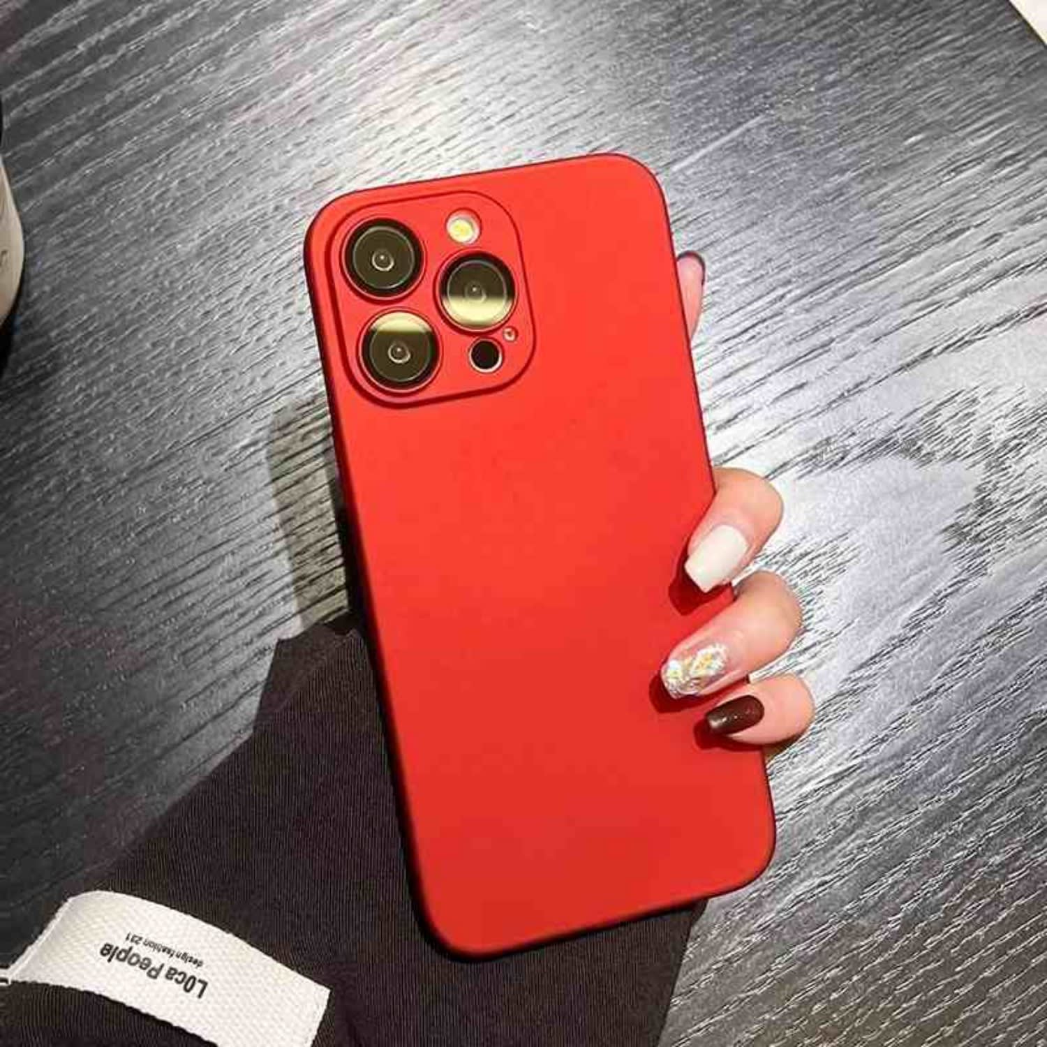 Simple Solid Color Anti Fall Cover Ultra-thin Frosted view 6
