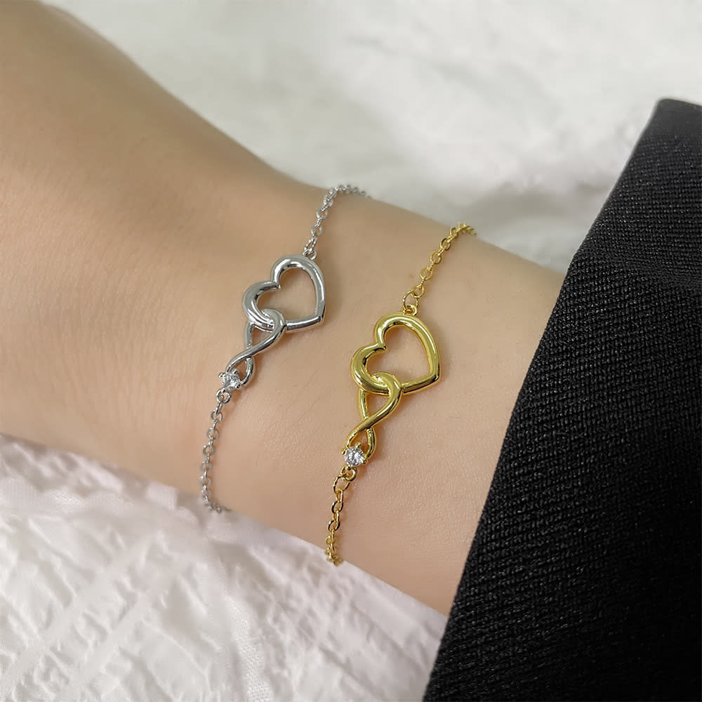 Heart-shape Bracelet Fashion Jewelry Versatile Love Bracelet Gift For Girlfriend Valentine's Day view 2
