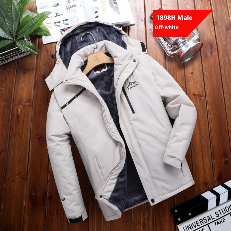 Men's Plus Size Loose Riding Windproof Mountaineering Cotton-padded Jacket view 2