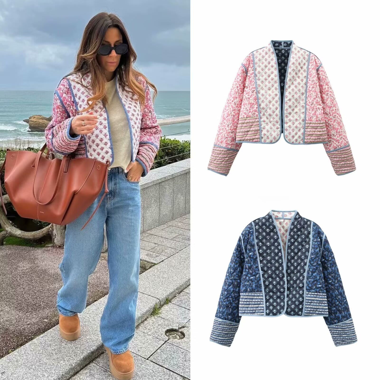 European And American Style Double-sided Quilted Jacket view 10
