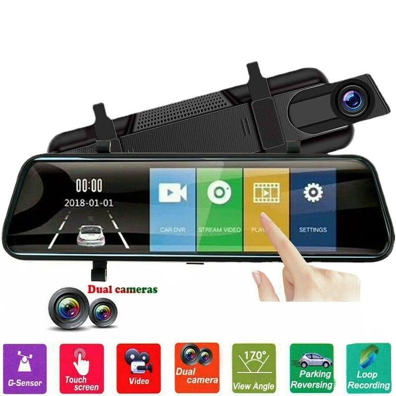 HD 1080p Dual Lens Rearview Mirror Recorder view 3