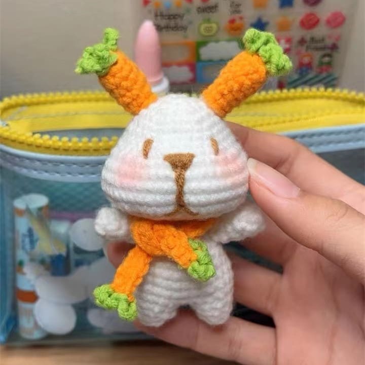 Key Ring Pendant Pendant Material Package Handmade Diy Wool Crochet Cartoon Figurine Doll view 7