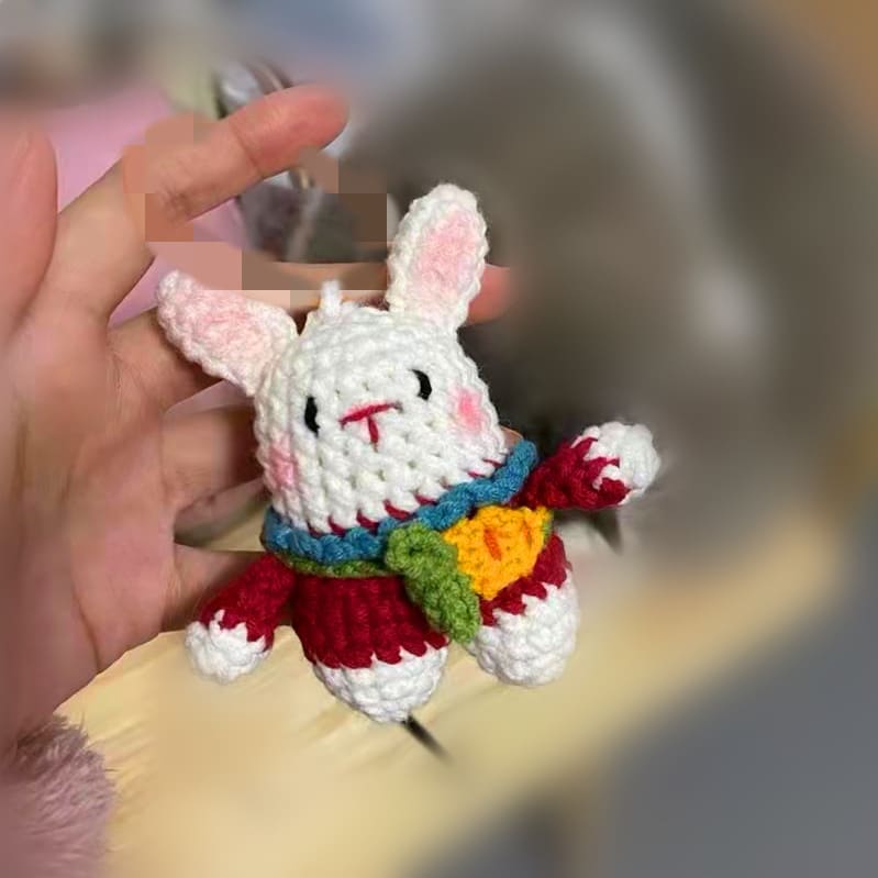 Key Ring Pendant Pendant Material Package Handmade Diy Wool Crochet Cartoon Figurine Doll view 9