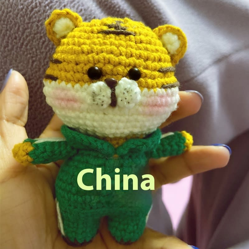 Key Ring Pendant Pendant Material Package Handmade Diy Wool Crochet Cartoon Figurine Doll view 16