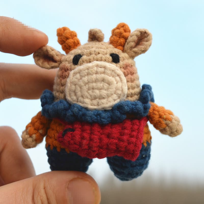 Key Ring Pendant Pendant Material Package Handmade Diy Wool Crochet Cartoon Figurine Doll view 5