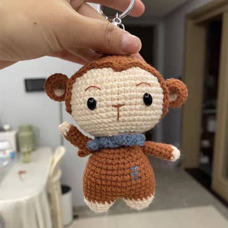 Key Ring Pendant Pendant Material Package Handmade Diy Wool Crochet Cartoon Figurine Doll view 12