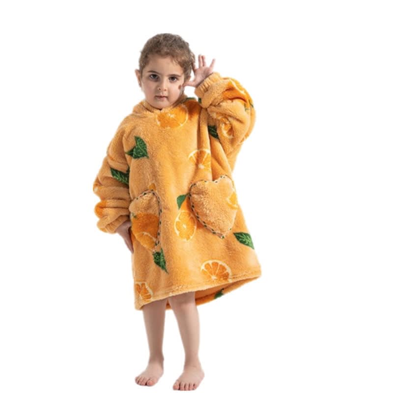Boys And Girls Comfortable Cotton Velvet Cold-proof Clothes Lazy Blanket Hooded Plus-sized Thickened Blanket Lazy Clothes Children's Sleepwear view 19