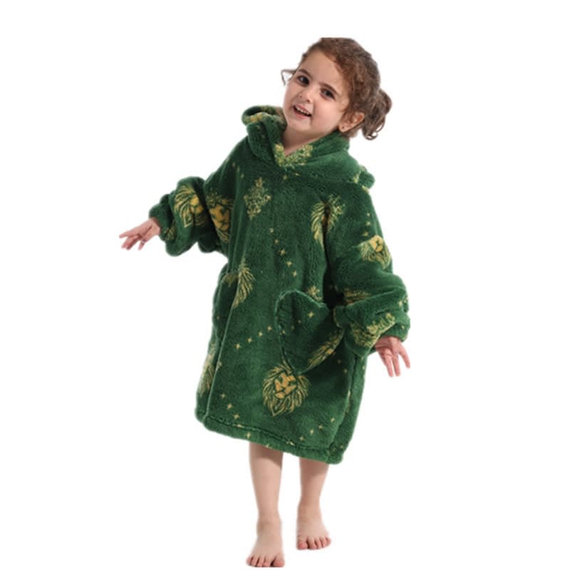 Boys And Girls Comfortable Cotton Velvet Cold-proof Clothes Lazy Blanket Hooded Plus-sized Thickened Blanket Lazy Clothes Children's Sleepwear view 15
