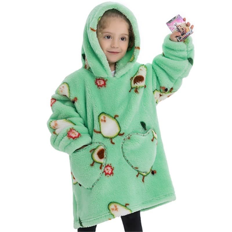 Boys And Girls Comfortable Cotton Velvet Cold-proof Clothes Lazy Blanket Hooded Plus-sized Thickened Blanket Lazy Clothes Children's Sleepwear view 20