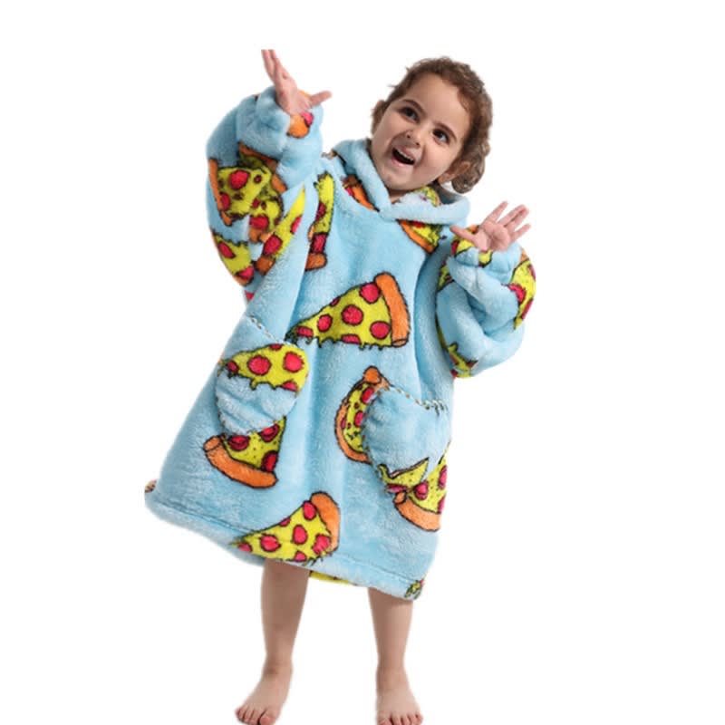 Boys And Girls Comfortable Cotton Velvet Cold-proof Clothes Lazy Blanket Hooded Plus-sized Thickened Blanket Lazy Clothes Children's Sleepwear view 23