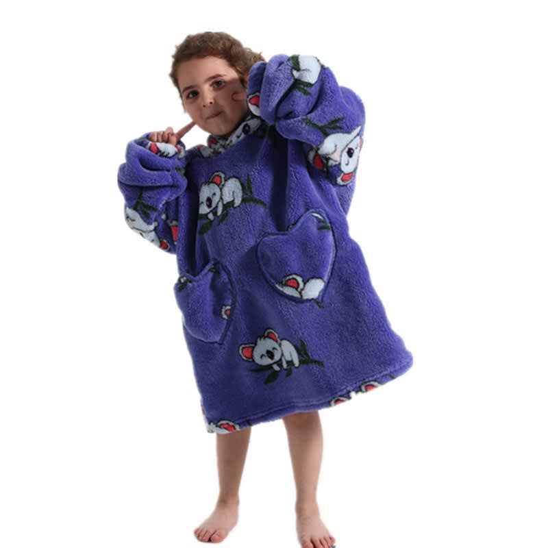 Boys And Girls Comfortable Cotton Velvet Cold-proof Clothes Lazy Blanket Hooded Plus-sized Thickened Blanket Lazy Clothes Children's Sleepwear view 28