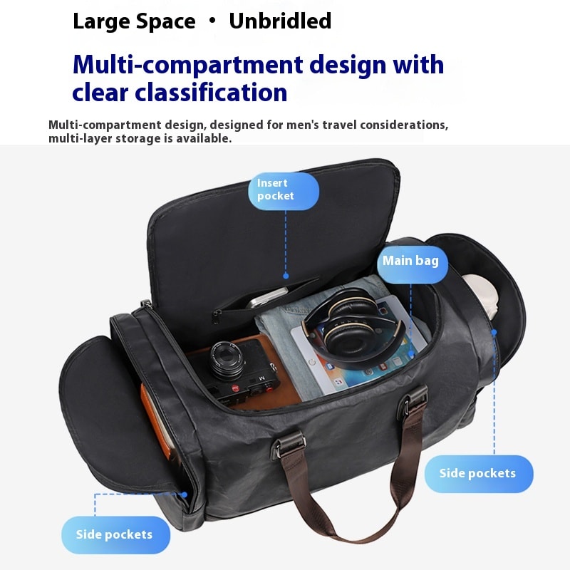 Men's Portable Travel Bag Crossbody Business Short Distance Business Bag Large Capacity view 8