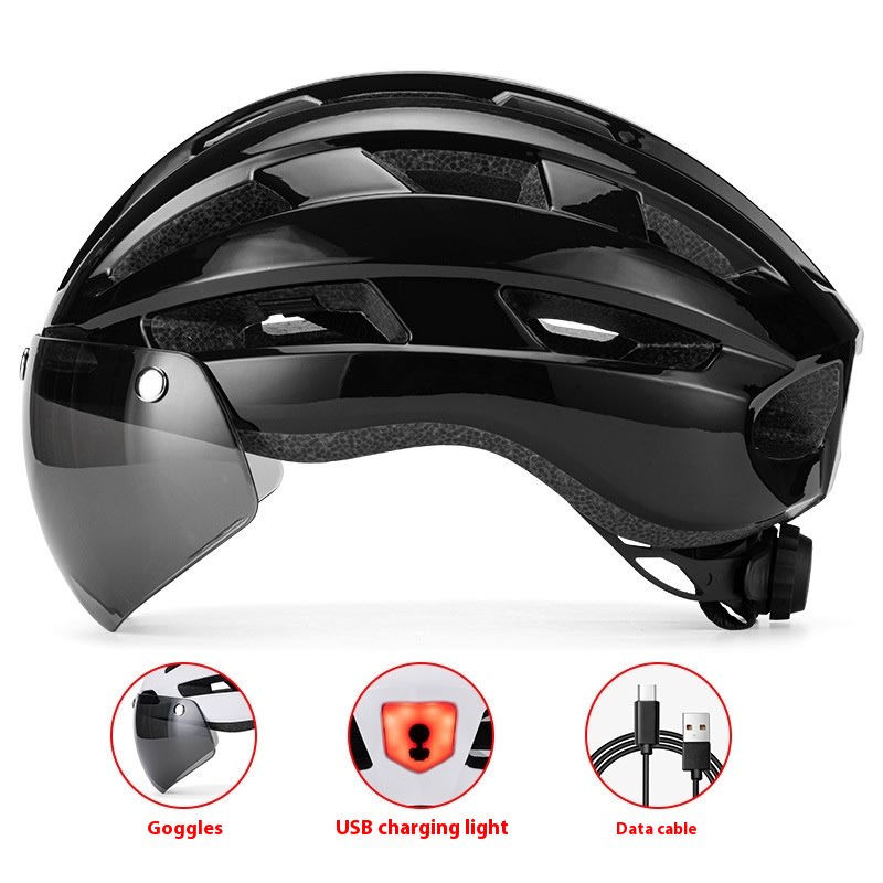 Magnetic Suction Goggles Unisex Mountain Highway Color Changing Cycling Bicycle Helmet view 6