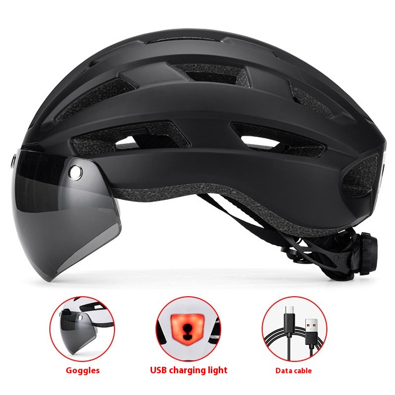 Magnetic Suction Goggles Unisex Mountain Highway Color Changing Cycling Bicycle Helmet view 7