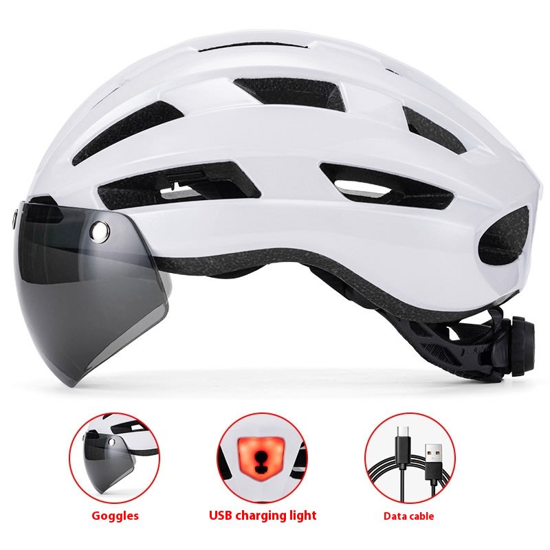 Magnetic Suction Goggles Unisex Mountain Highway Color Changing Cycling Bicycle Helmet view 29