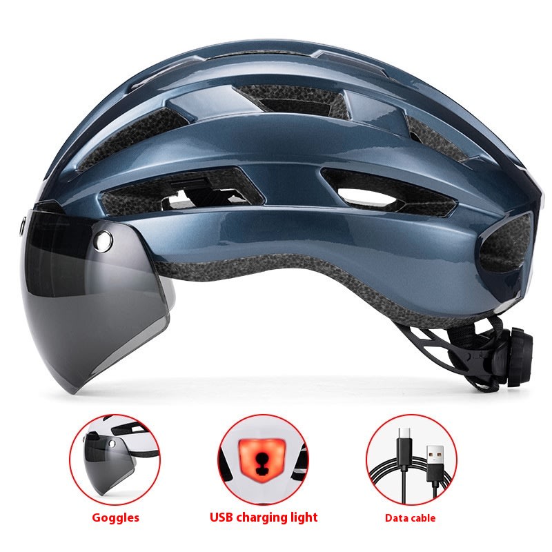 Magnetic Suction Goggles Unisex Mountain Highway Color Changing Cycling Bicycle Helmet view 31