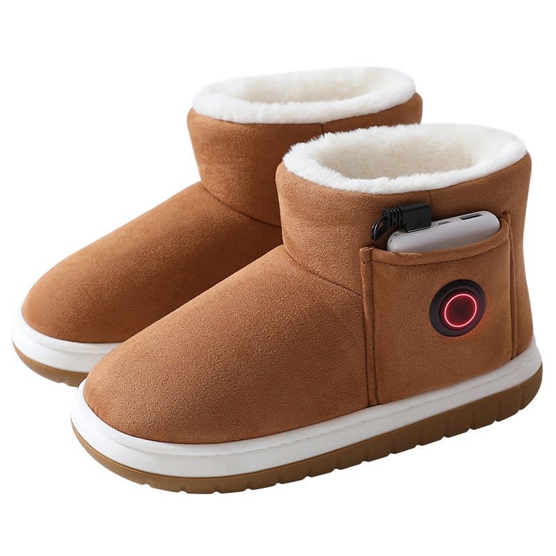 Electric Heating Shoes Rechargeable Foot Warmer Artifact Heating Home Shoes Winter Warm Temperature Regulating Cotton Shoes view 8