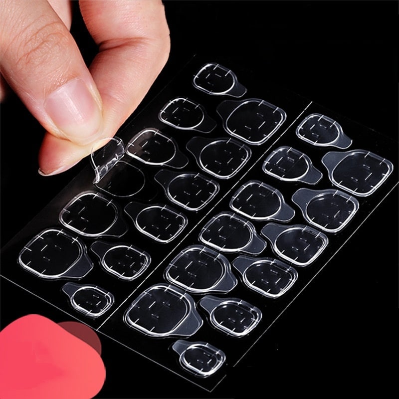 Upgraded Ultra-thin Jelly Glue Nail Stickers Super Sticky Fake Nails Double-sided Wearable view 8