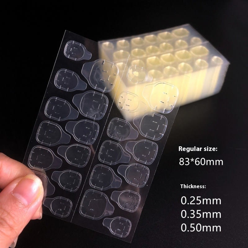 Upgraded Ultra-thin Jelly Glue Nail Stickers Super Sticky Fake Nails Double-sided Wearable view 2