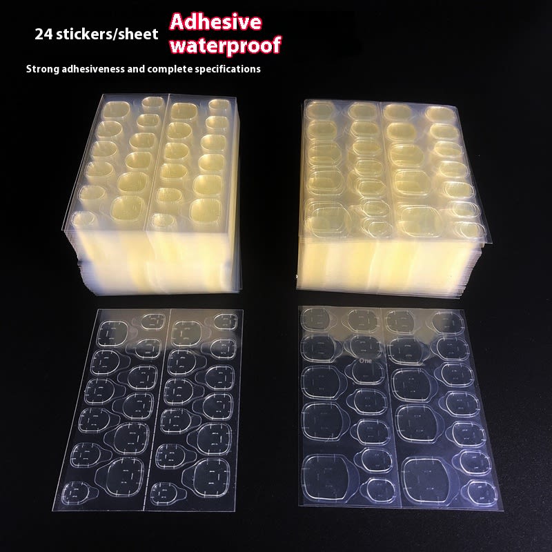 Upgraded Ultra-thin Jelly Glue Nail Stickers Super Sticky Fake Nails Double-sided Wearable view 10