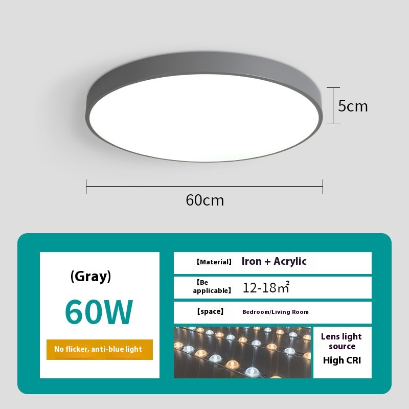 Led Ceiling Light Simple Living Room Round Nail Lamp For Domestic Use view 36