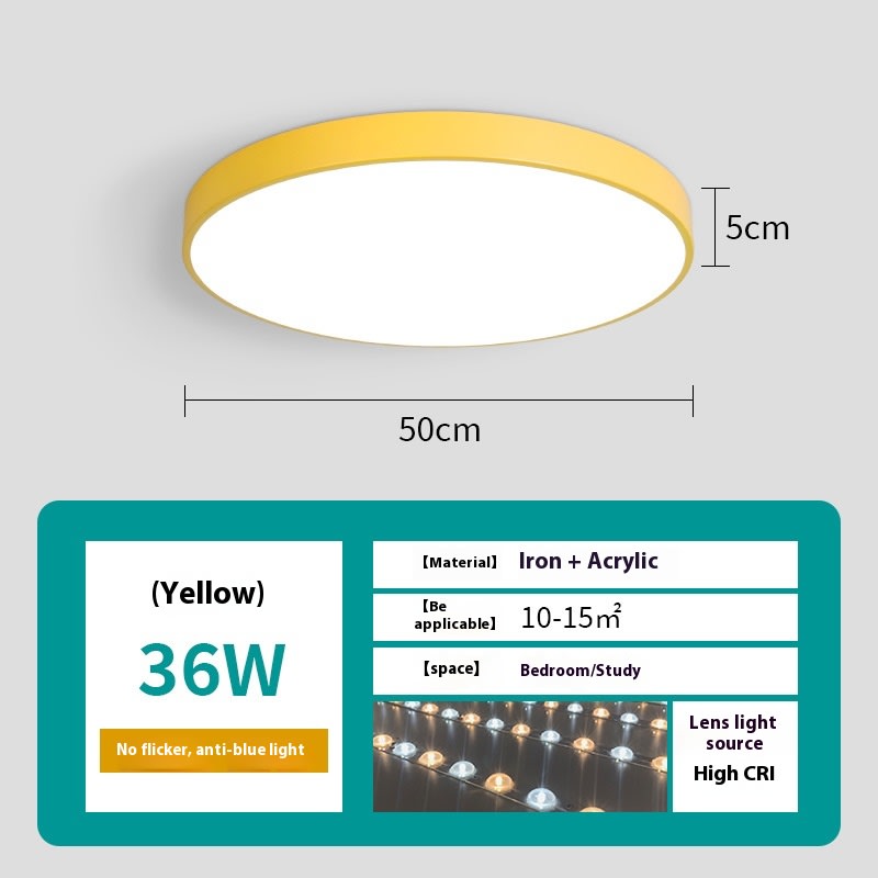 Led Ceiling Light Simple Living Room Round Nail Lamp For Domestic Use view 2