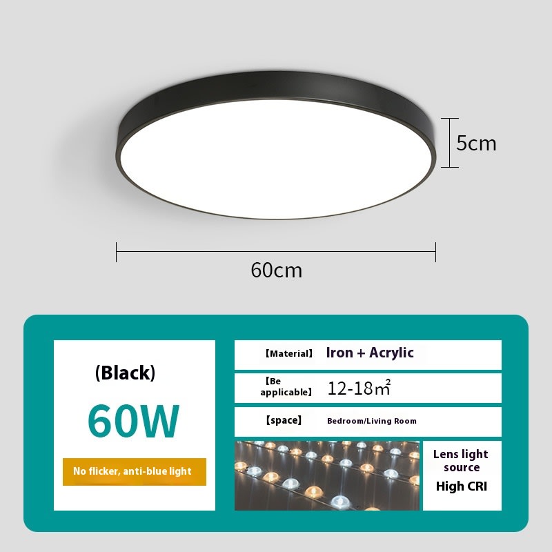 Led Ceiling Light Simple Living Room Round Nail Lamp For Domestic Use view 6