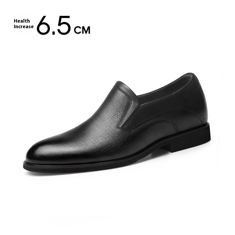 Invisible Height Increasing Insole 8cm Business Slip-on Leather Shoes view 4