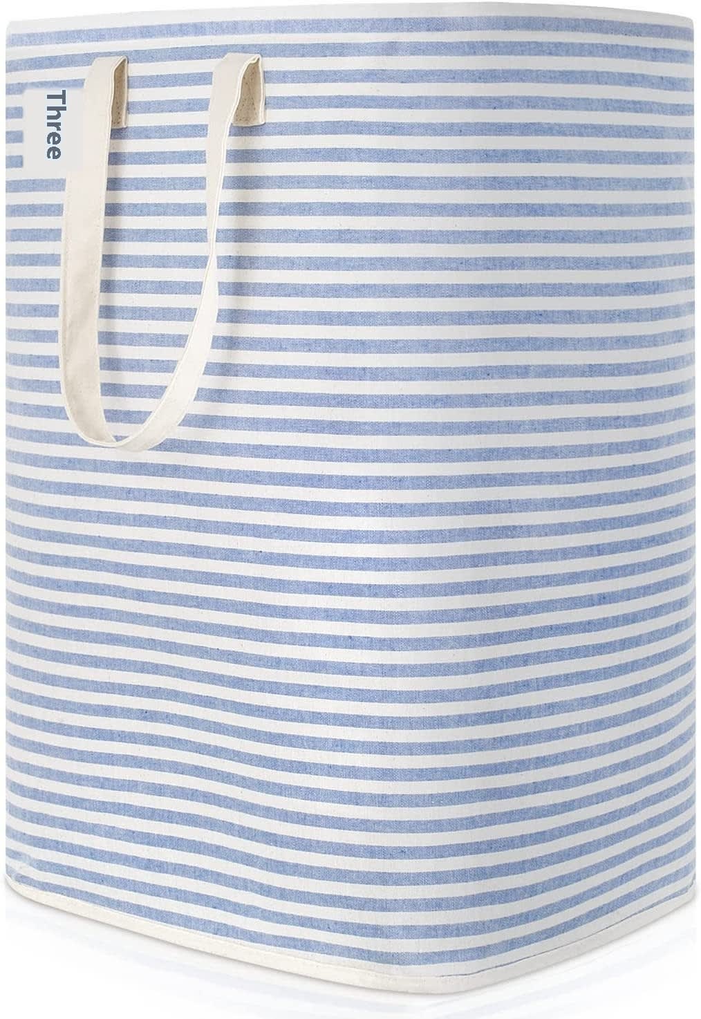 Foldable Moisture-proof Stripes Laundry Basket Dirty Clothes Basket Laundry Basket view 2