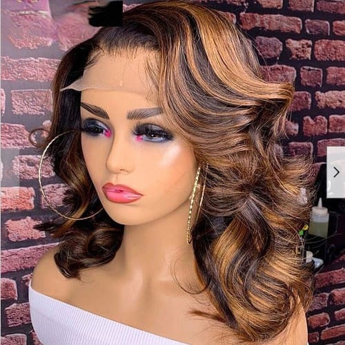 Split Lace Short Curly Hair Mechanism Synthetic Wigs view 2