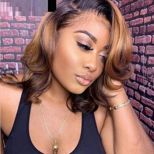 Split Lace Short Curly Hair Mechanism Synthetic Wigs view 5