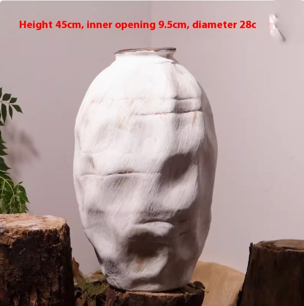 Wabi Sabi Style Retro Vase Decoration On The Ground view 3