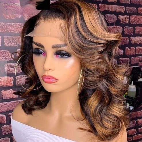 Split Lace Short Curly Hair Mechanism Synthetic Wigs view 4