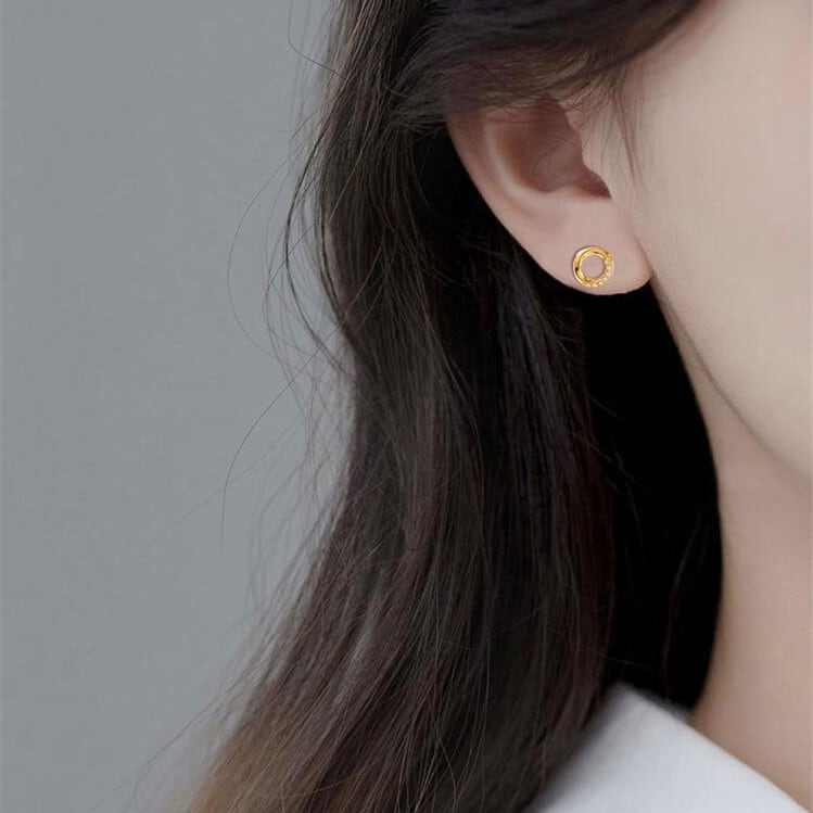 E1337 S925 Silver New Personality Stud Earrings Small And Sweet view 6
