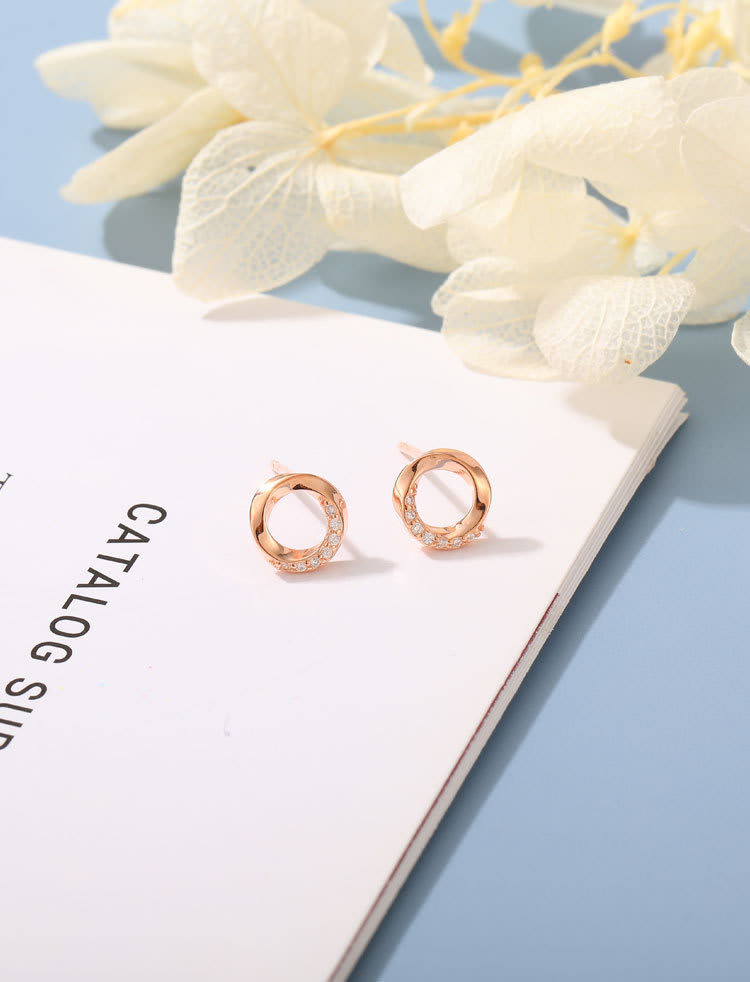 E1337 S925 Silver New Personality Stud Earrings Small And Sweet view 2