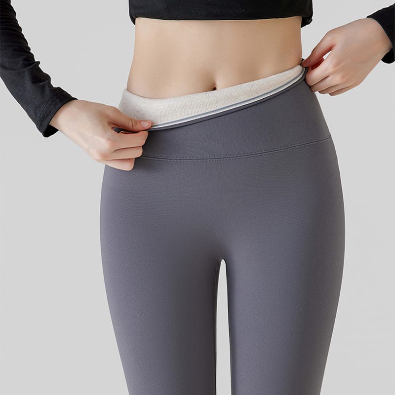 High Waist Cashmere Leggings Winter Warm Solid Plush Pants Fashion Slim Trousers Women Clothing view 10