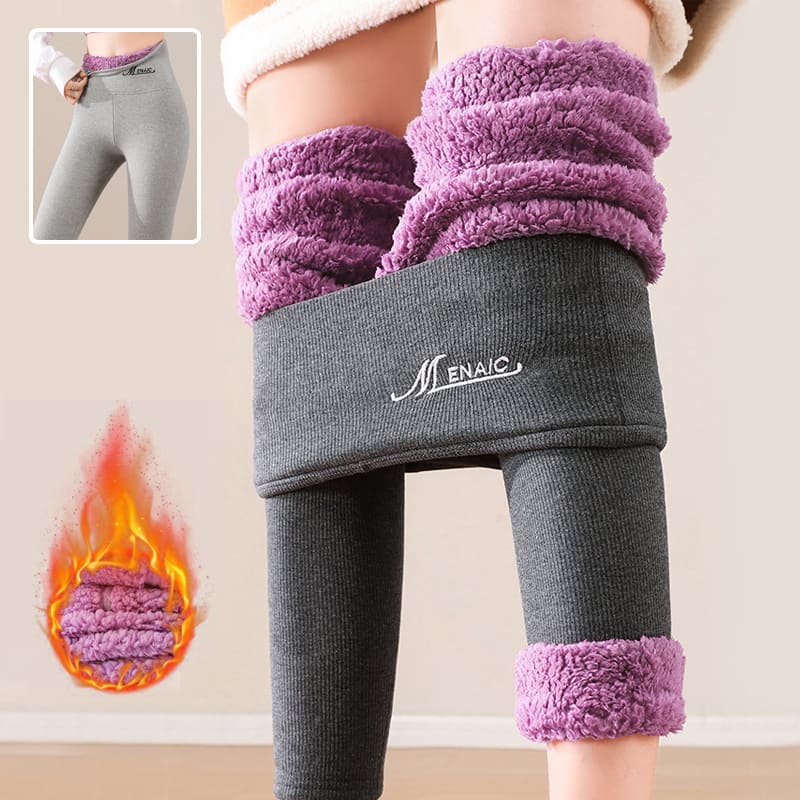 High Waist Plush Leggings Winter Warm Solid Slim Pants Fashion Trousers For Women Clothing view 7