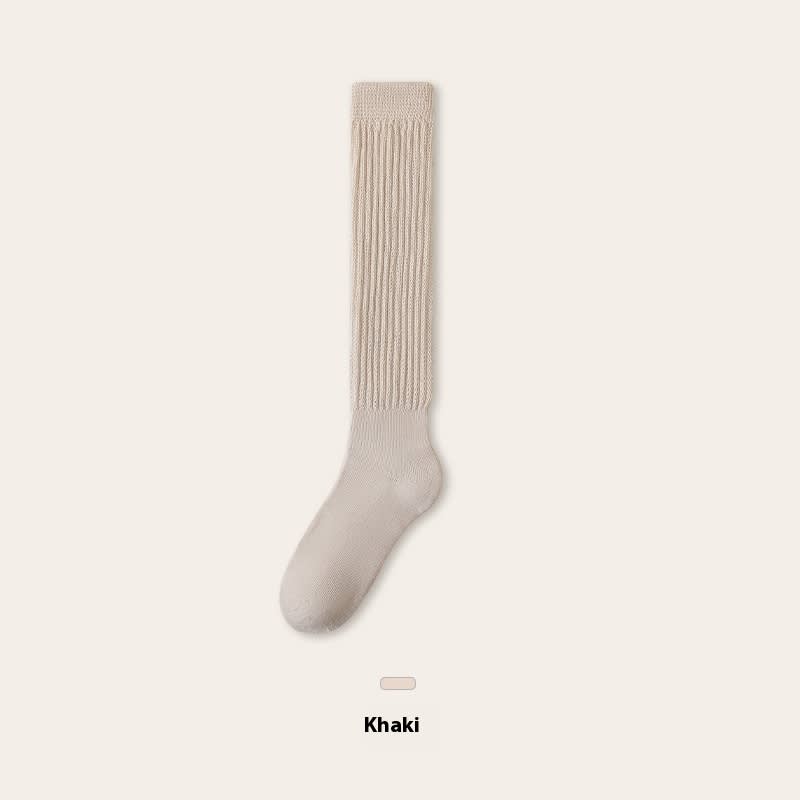 Autumn And Winter Thickening Women's Bunching Socks Fleece-lined Warm Stockings Half Pile view 2