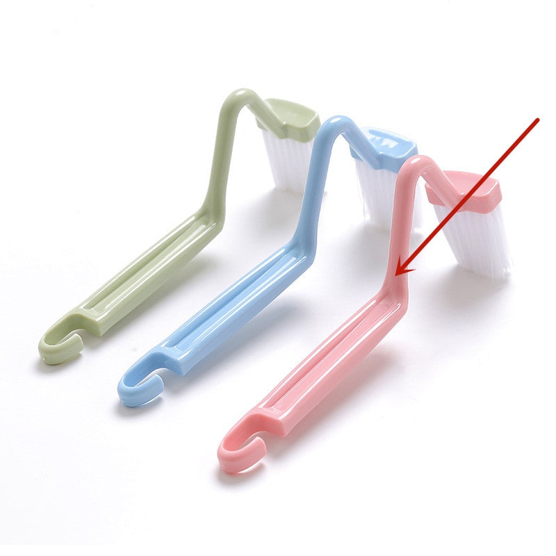 Curved Toilet Brush Gap Cleaning Tool Bathroom Accessory Long Handle Wall Mounted Toilet Soft Bristle Brush Plastic Durable view 9