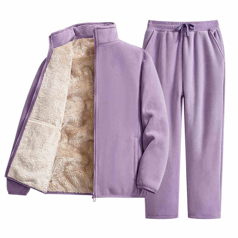 Soft And Comfortable Sports Suit Women's Sweater Fleece Casual Pants view 3