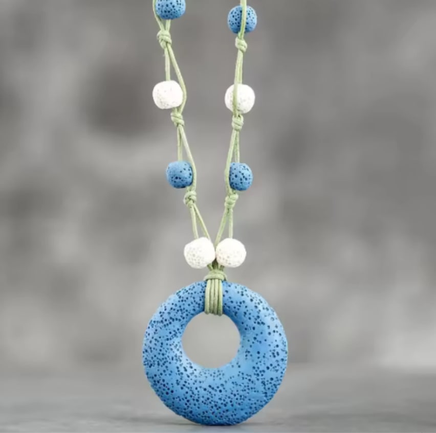 Women's Cotton And Linen Log Alloy Color Necklace Ornament view 2
