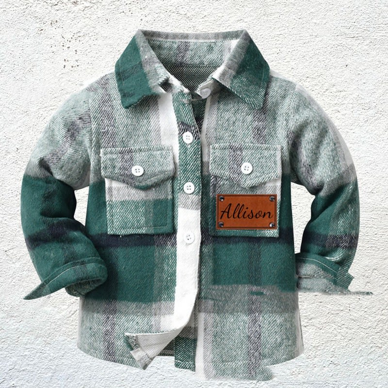 Children's Patchwork Flannel Checkered Shirt view 6