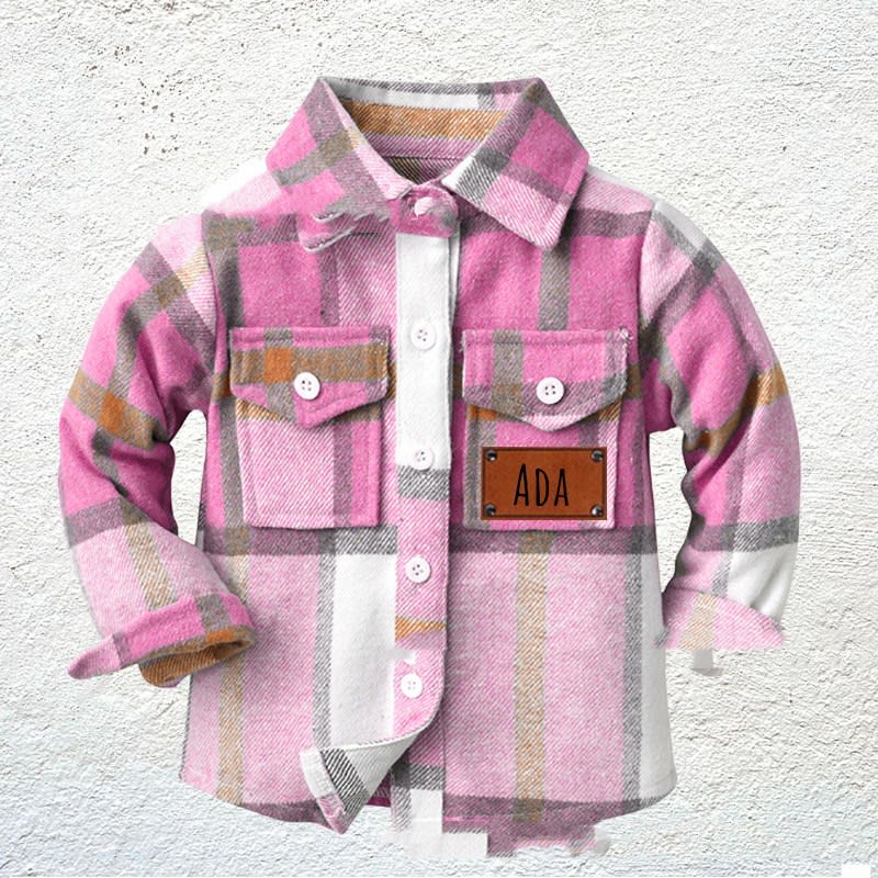 Children's Patchwork Flannel Checkered Shirt view 2