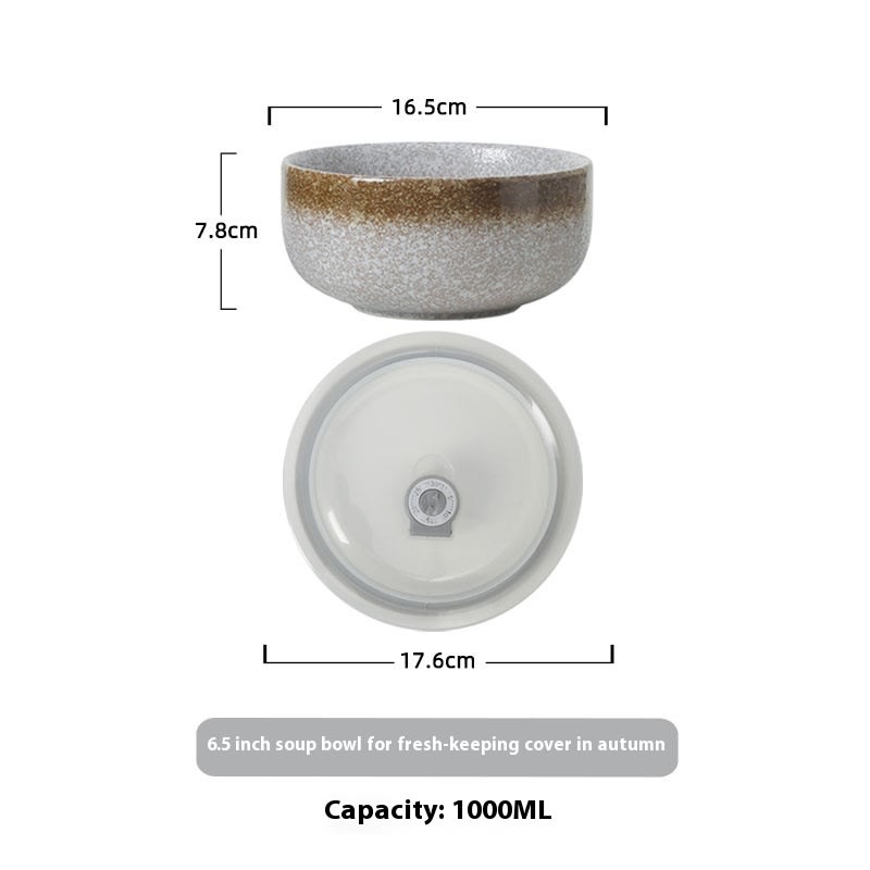Japanese Ceramic Large Household Noodle Bowl view 8