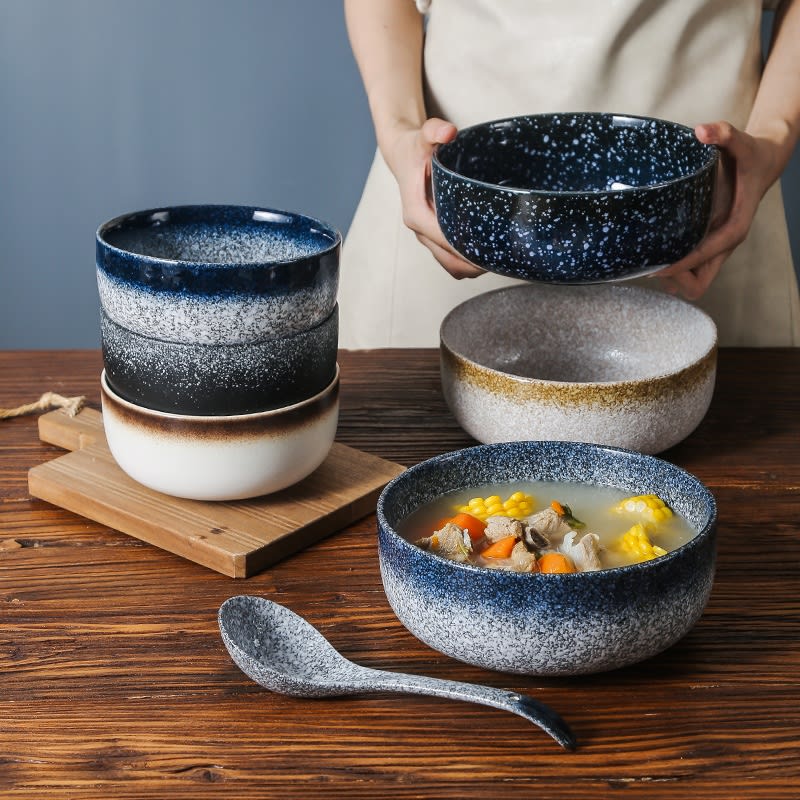 Japanese Ceramic Large Household Noodle Bowl view 17